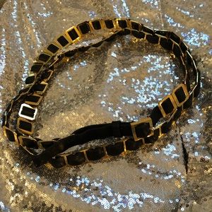 Tory Burch doubled wrap black leather belt